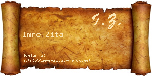 Imre Zita névjegykártya