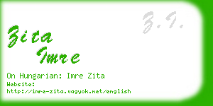 zita imre business card